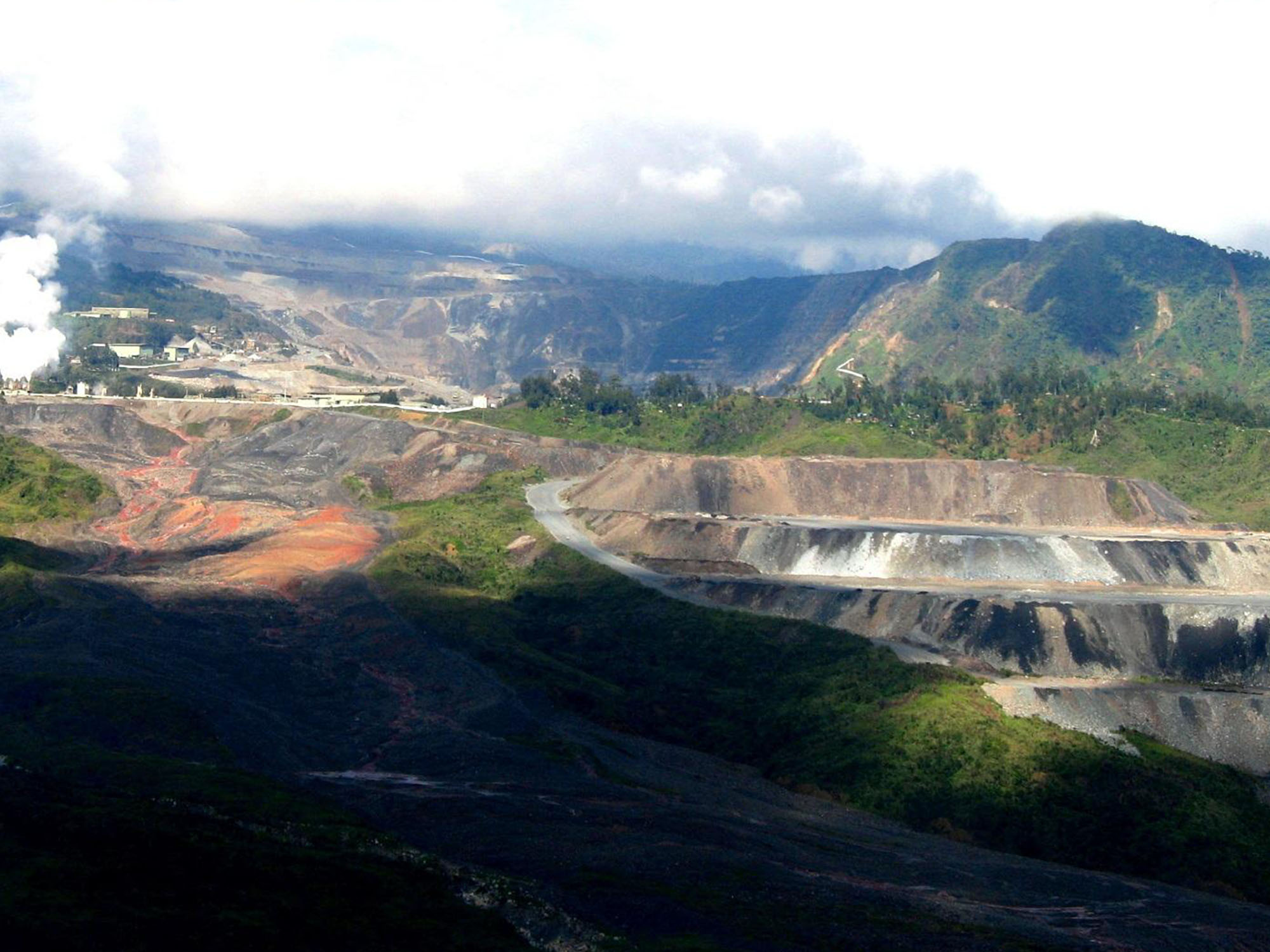 View of an open mine